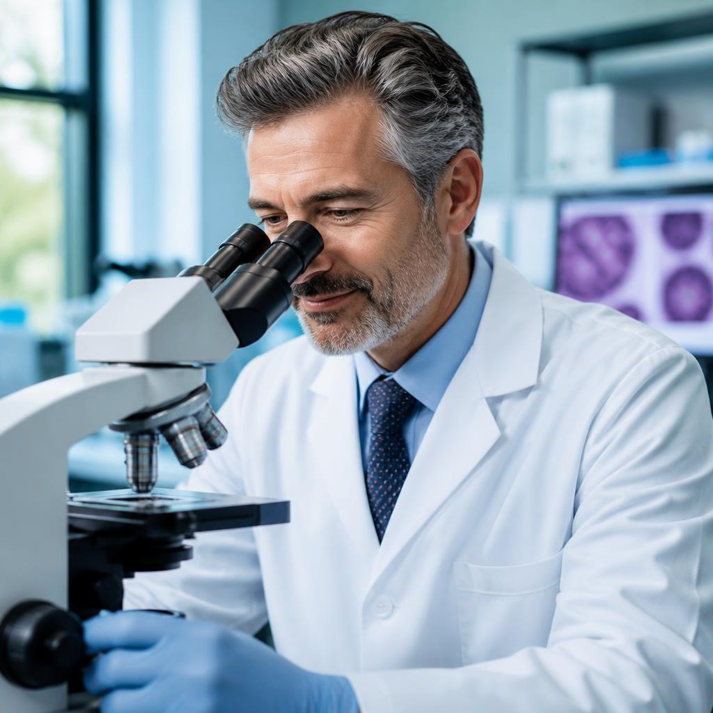 City Pathology Laboratory technician at work